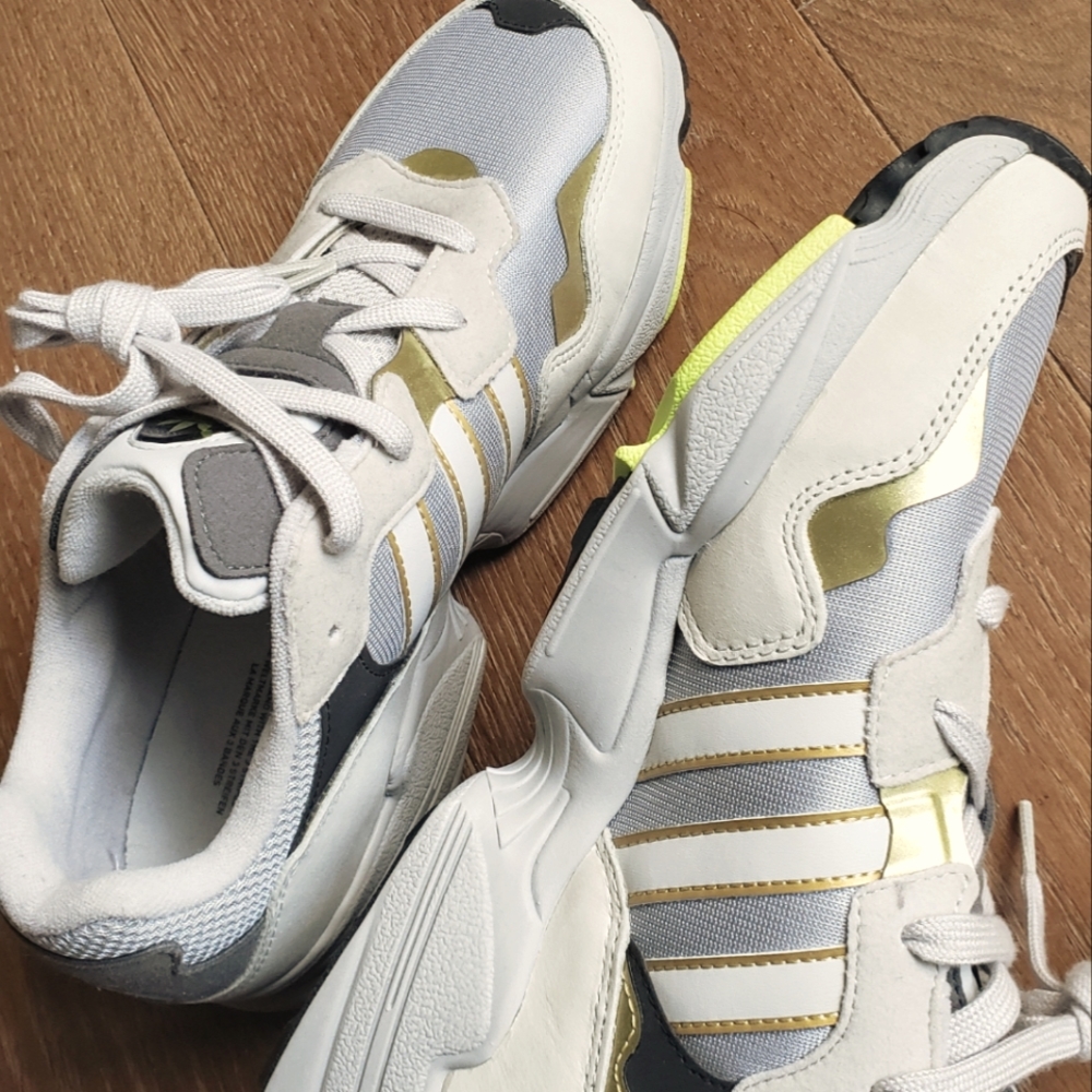 Adidas Yung-96 silver gold metallic all new US9.5 EU43.5